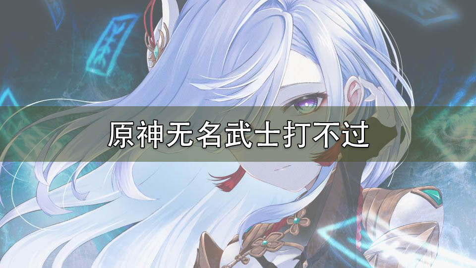 原神无名武士打不过